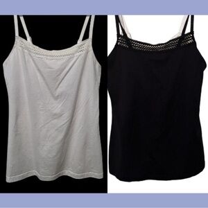 Lot of 2 DKNY Black and White Camisoles